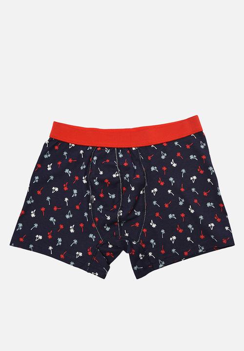 Trendyol - Printed 3 pack boxer shorts - navy/red/black