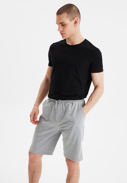 Trendyol - 2 pack plain shorts - black & grey