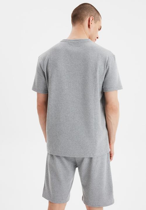 Trendyol - Plain top & shorts pj set - grey