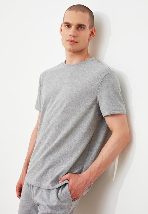 Trendyol - Plain top & shorts pj set - grey