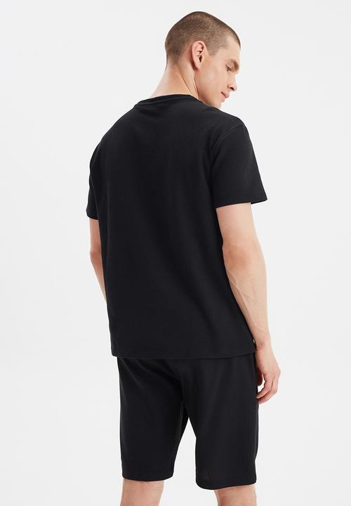 Trendyol - Plain top & shorts pj set - black