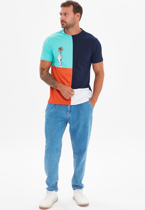 Trendyol - Colour block short sleeve tee - multi 