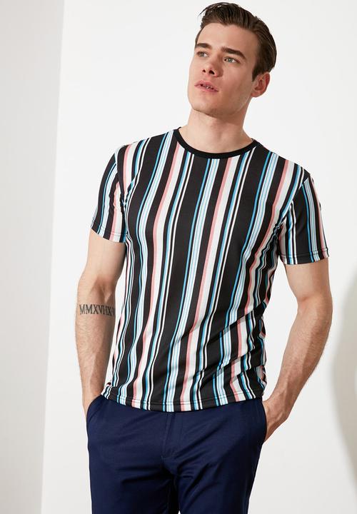 Trendyol - Stripe short sleeve tee - multi 