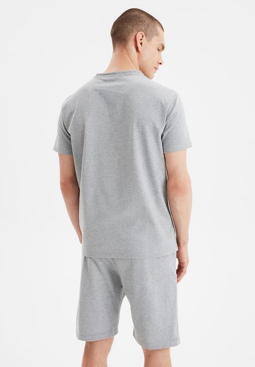 Trendyol - Printed top & shorts pj set - grey