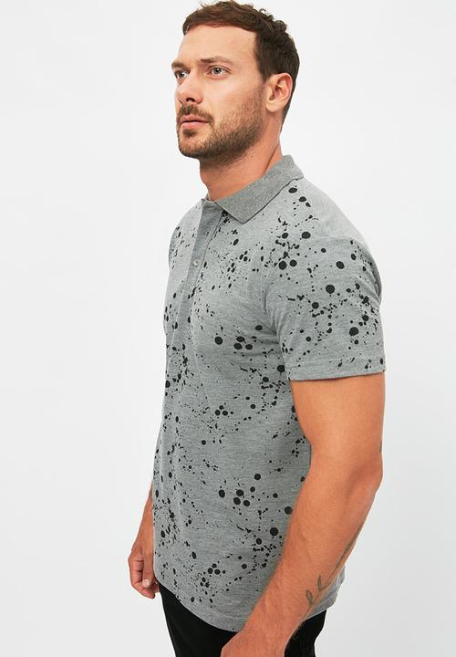 Trendyol - Paint splatter golfer - grey