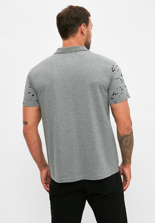 Trendyol - Paint splatter golfer - grey