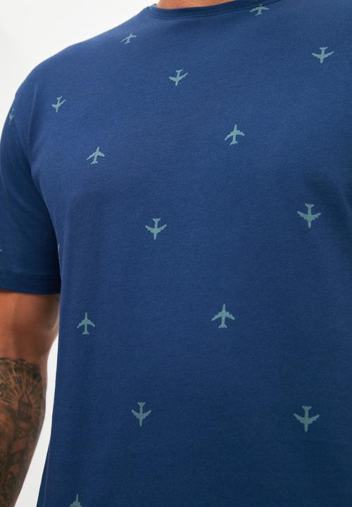 Trendyol - Short sleeve shirt & shorts sleep set - navy