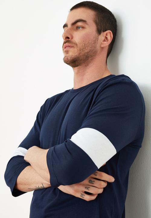 Trendyol - Half sleeve stripe tee - navy