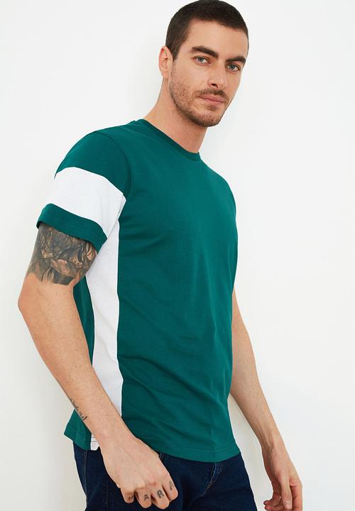 Trendyol - Sleeve stripe tee - emrald green