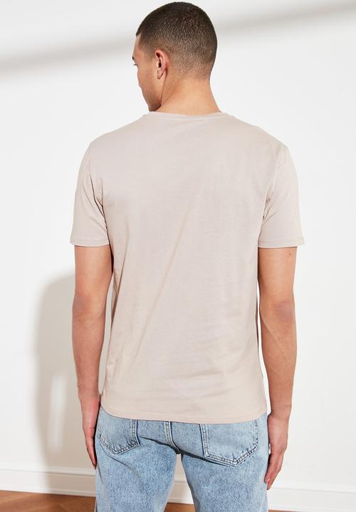 Trendyol - Plain short sleeve tee - neutral