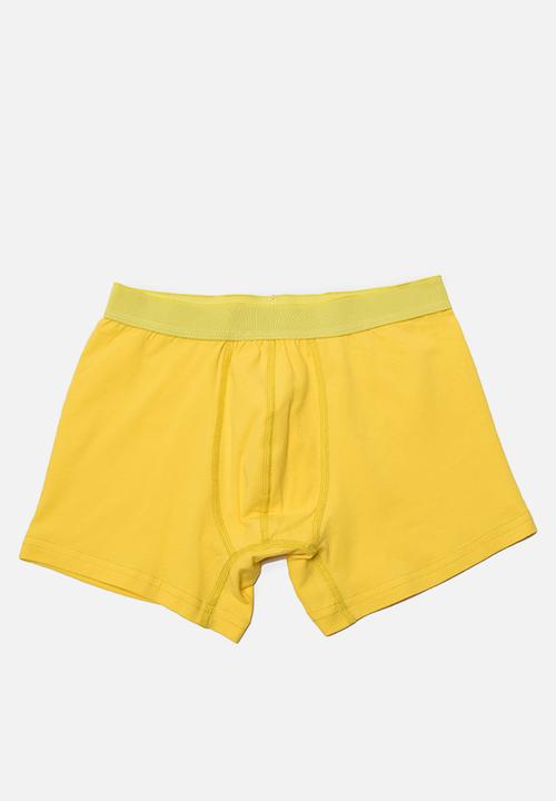 Trendyol - Printed 3 pack boxer shorts - black & yellow