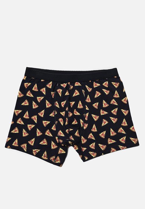 Trendyol - Printed 3 pack boxer shorts - black & yellow