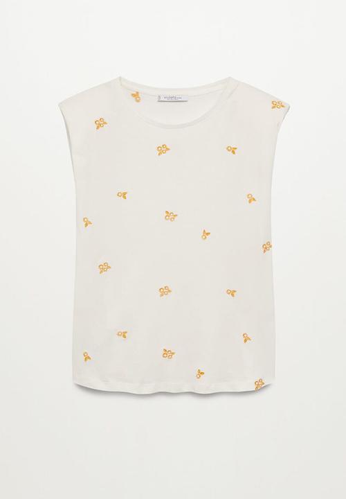 Violeta by Mango - Plus T-shirt emflow - white