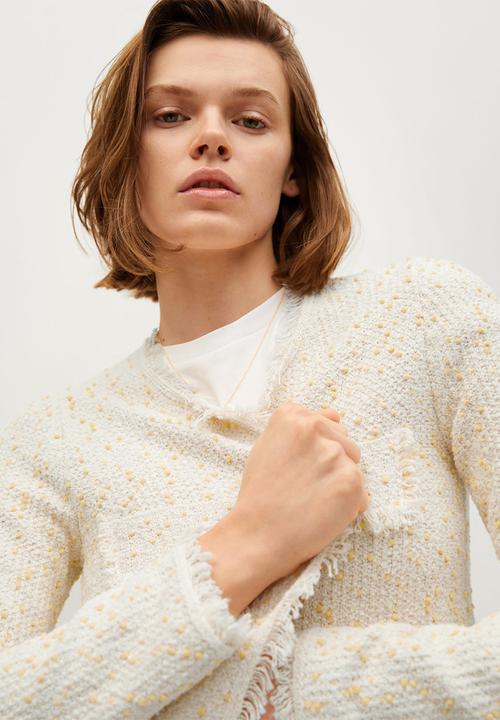 MANGO - Cardigan mikado - light beige