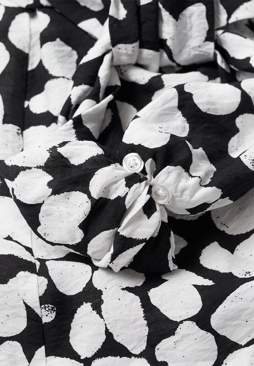 MANGO - Dress milan - white & black