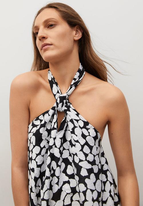 MANGO - Dress milan - white & black