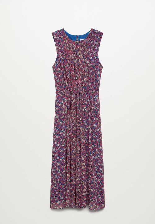 MANGO - Dress mina - pink & blue