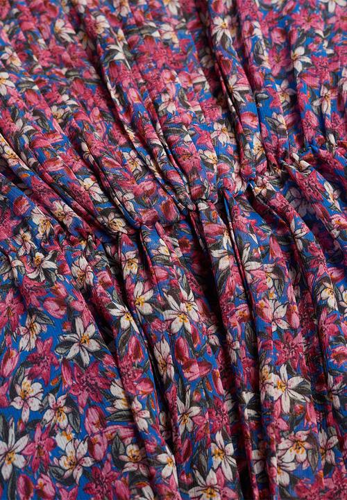 MANGO - Dress mina - pink & blue