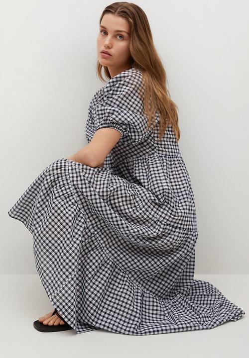 MANGO - Dress tania - black & grey