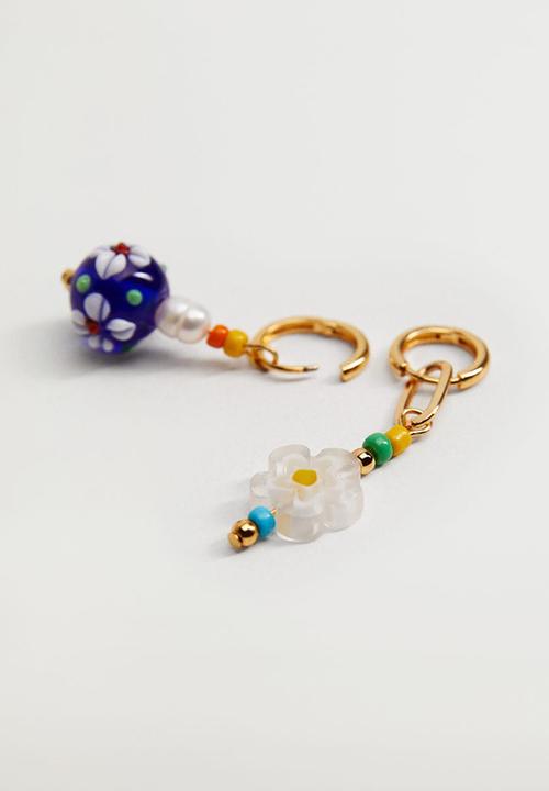 Violeta by Mango - Lila earrings - gold