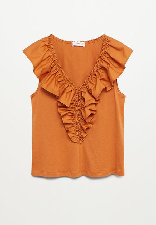 MANGO - T-shirt jimena - orange