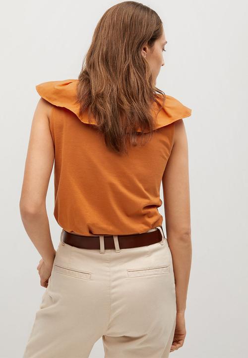 MANGO - T-shirt jimena - orange
