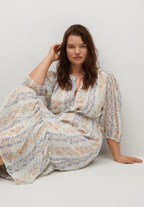 Violeta by Mango - Plus dress bonita - white