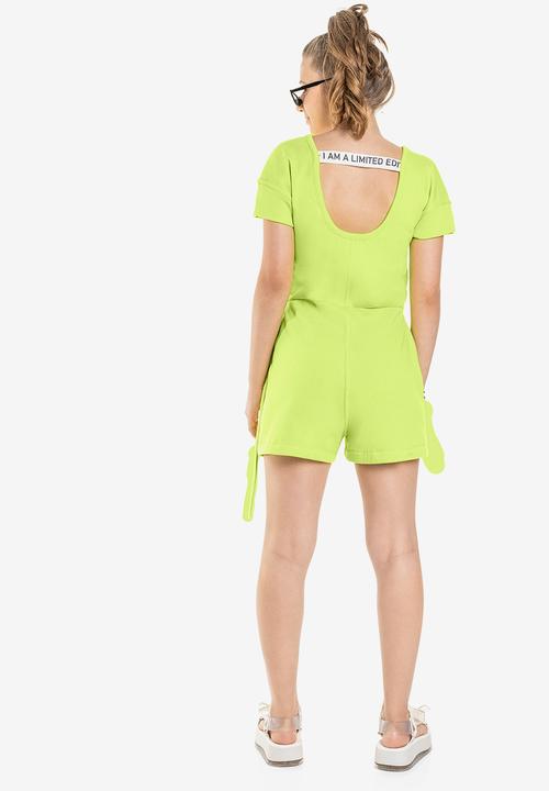 Gloss - Girls sweat playsuit - yellow