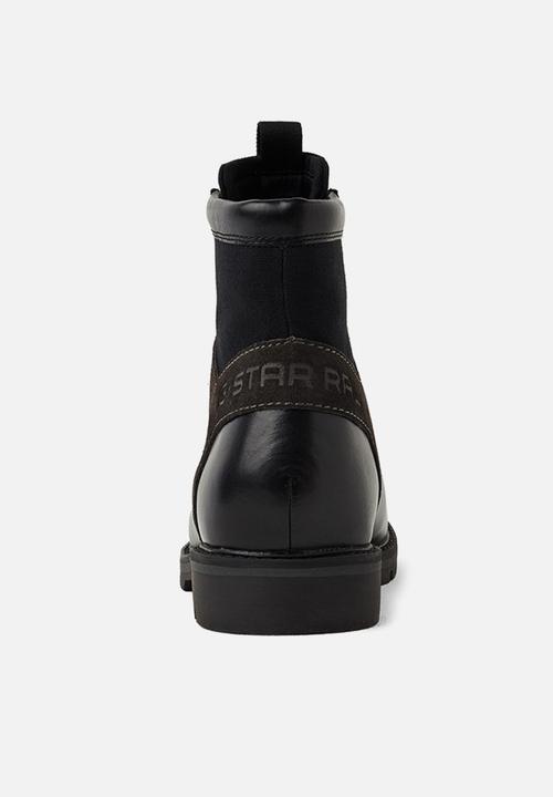 G-STAR - Powel ii cow leather/buck canvas mix - black 