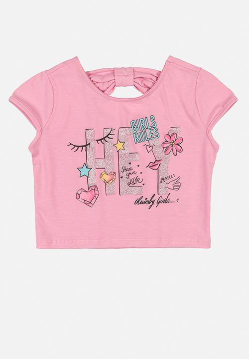 Quimby - Girls hey tee & shorts set - pink