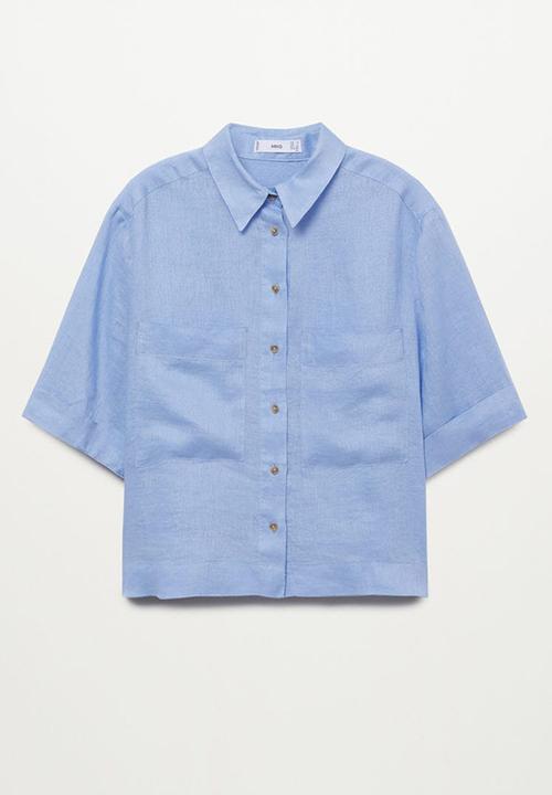 MANGO - Shirt jeni - light pastel blue