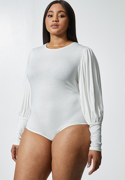 Superbalist - Cuffed detail fitted bodysuit - milk