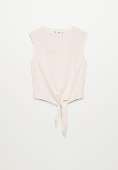 MANGO - T-shirt pstknot - white