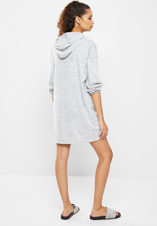 Blake - Cut and sew hoodie dress - grey