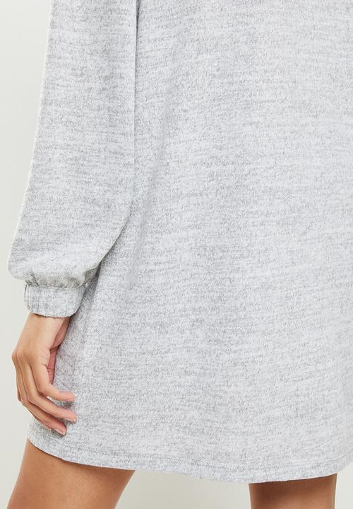 Blake - Cut and sew hoodie dress - grey
