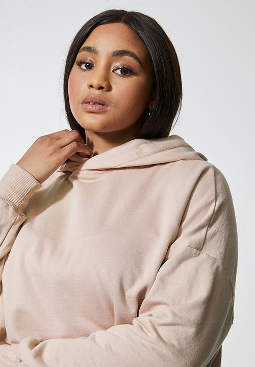 Superbalist - Crop hoodie - bark