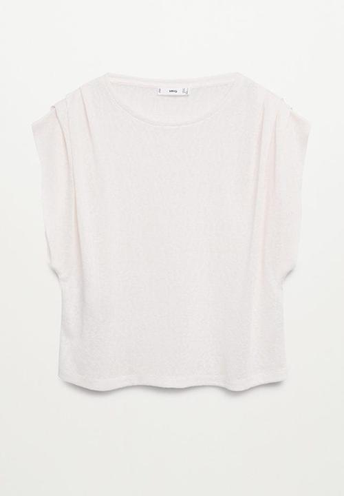 MANGO - T-shirt liga - off white 