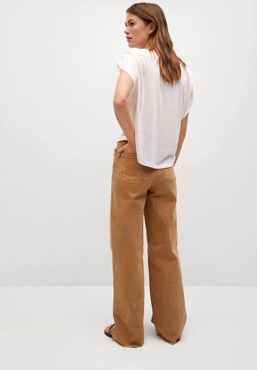 MANGO - T-shirt liga - off white 