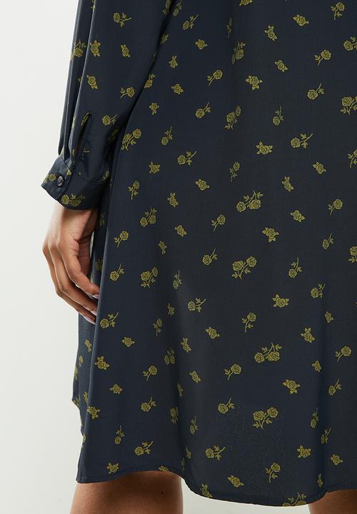 Glamorous - Curve bloom dress - navy