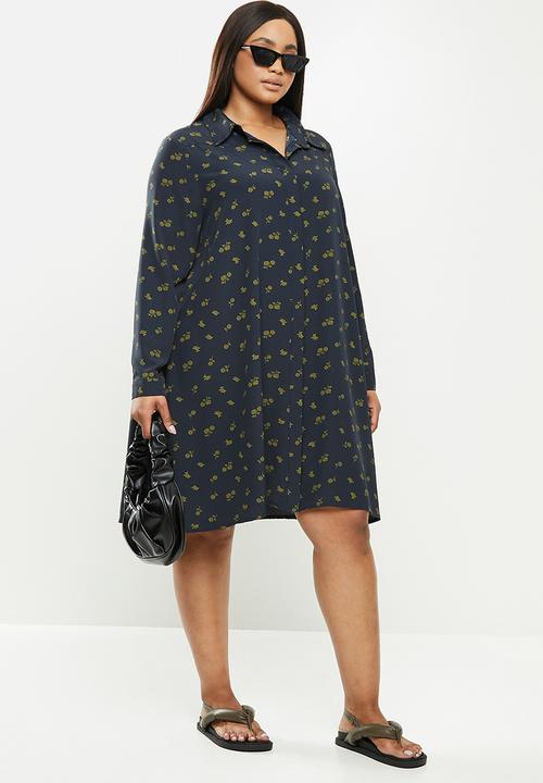 Glamorous - Curve bloom dress - navy