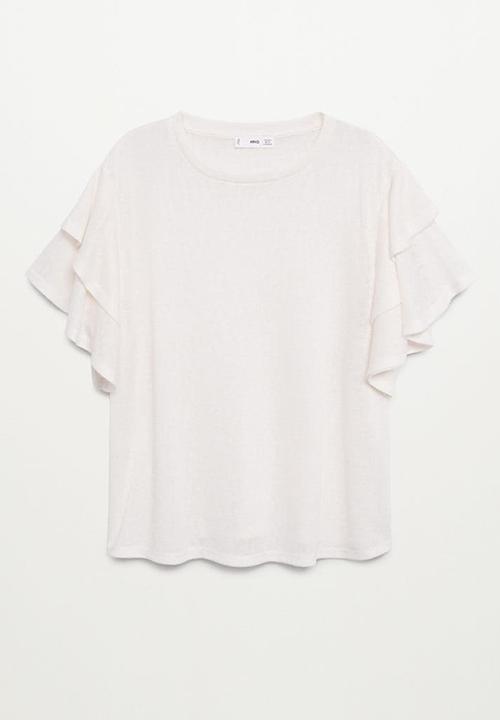 MANGO - Tshirt  liba - off white 