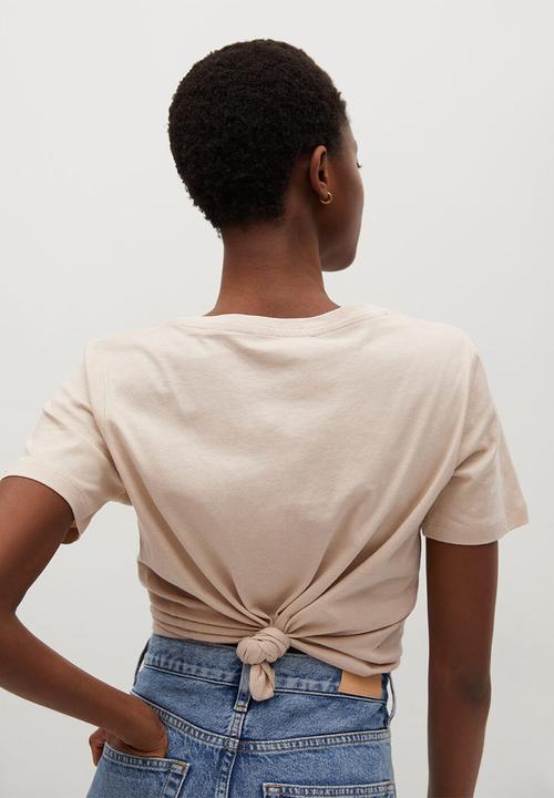 MANGO - T-shirt pstilubi - light pastel grey