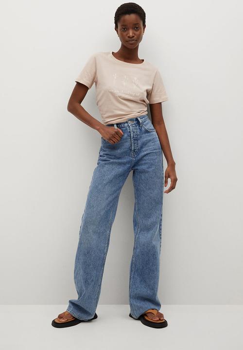 MANGO - T-shirt pstilubi - light pastel grey