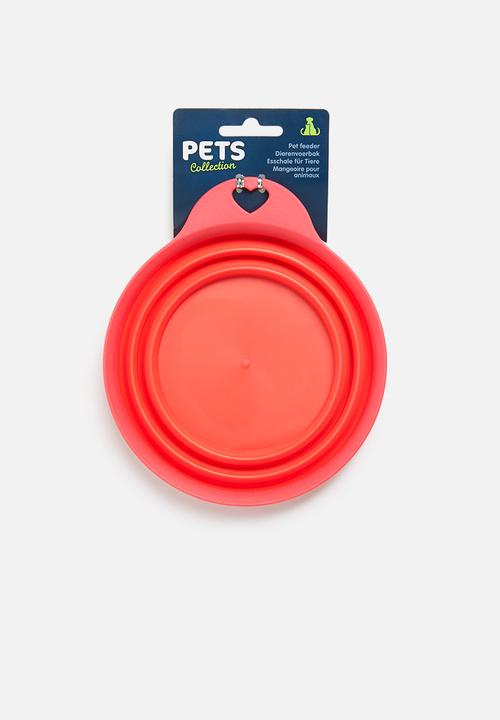 Pet Collection - On-the-go collapisable dog bowl - red