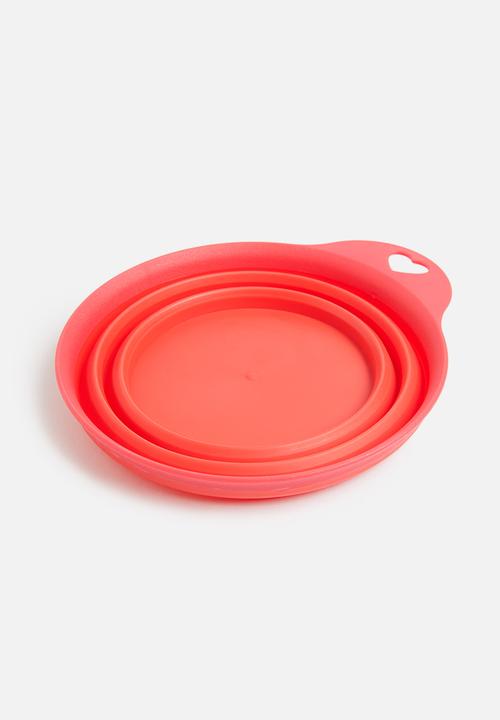 Pet Collection - On-the-go collapisable dog bowl - red
