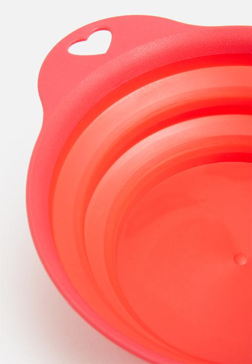 Pet Collection - On-the-go collapisable dog bowl - red