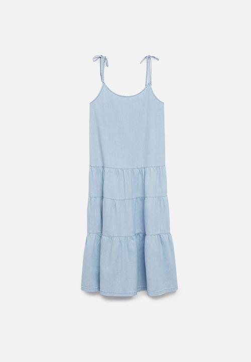 MANGO - Dress dalia - open blue