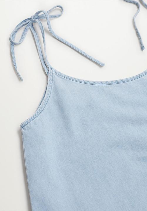 MANGO - Dress dalia - open blue
