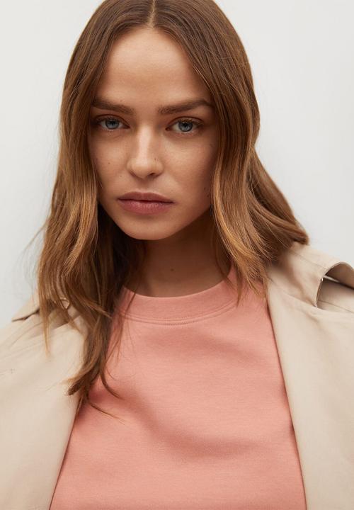 MANGO - Sweatshirt fakir - light pastel pink