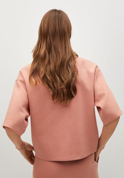 MANGO - Sweatshirt fakir - light pastel pink